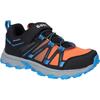 Hi-Tec SCRAPPY LOW WP JR Polyester Unisex Kinder Wanderschuhe Schwarz/Blau Donau/Flamme