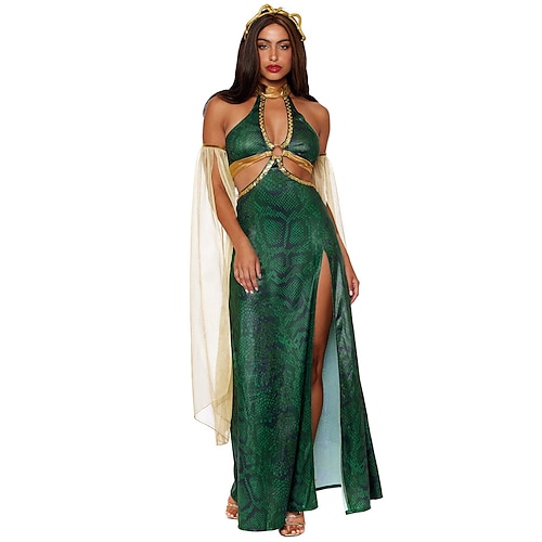 Altes Griechenland ROMAN Ausgefallene Kostüme Toga-Kleid Meduse Göttin Kostüm Damen Fantasie Halloween Karneval Leistung Erwachsene Kleid Image