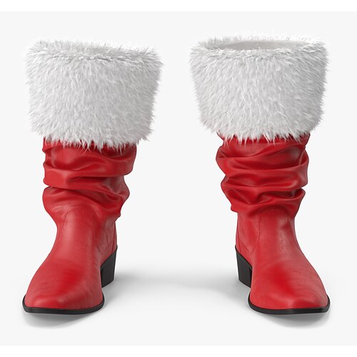 Weihnachtsmann Karneval Schuhe Weihnachten Weihnachten Erwachsene Damen Weihnachten Karneval Leistung Weihnachten Party Einfaches Karnevalskostüm Verkleiden Image