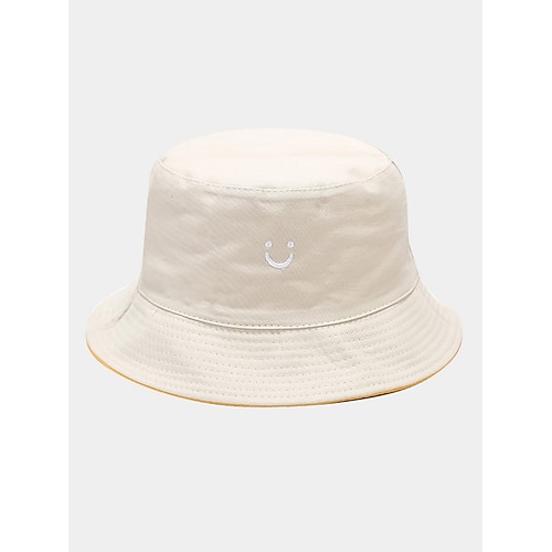 Wendbarer Damen-Bucket-Hat, lässiger Sonnenhut aus Baumwolle für Outdoor-Aktivitäten, Strand und Alltag Image