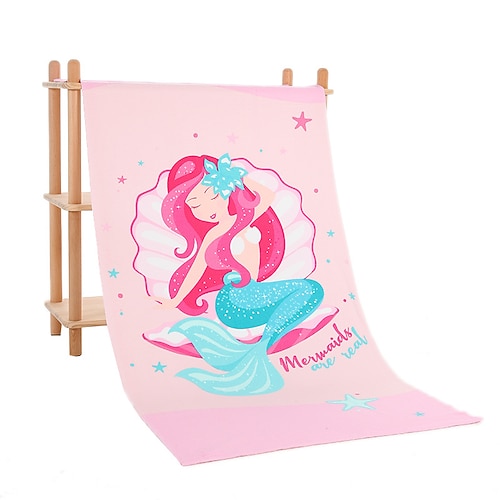 Mikrofaser-Strandtuch, saugfähiges Sporthandtuch, schnelltrocknendes Badetuch zum Schwimmen, Erwachsenengröße mit reaktivem Druck Image