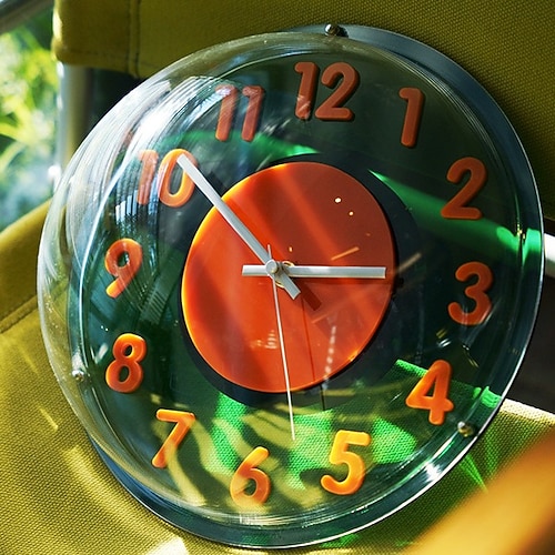 Batteriebetriebene Wanduhr im Blasendesign, Acryl-Weltraumabdeckung, geräuschloses Uhrwerk, Persönlichkeits-Wanduhr für Zuhause, Wohnzimmer, bunte Kinderuhr, tickt nicht Image