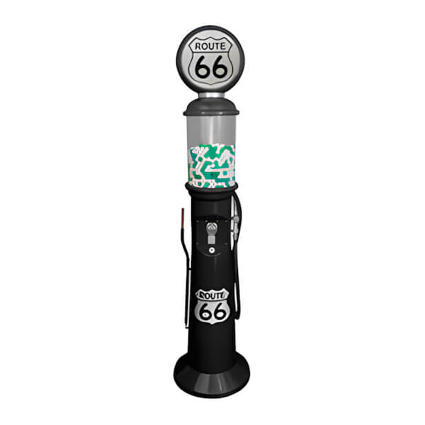 Roadside Relics Route 66 Retro Gas Pump Replica Tall Gravity Feed Gumball Machine