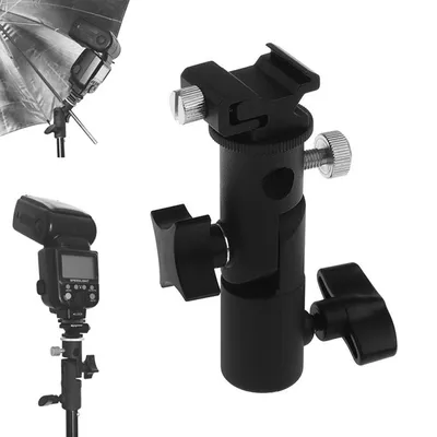 Camera Flash Speedlite Mount Swivel Light Stand Bracket with Umbrella Reflector Holder for Camera DSLR Flashes Studio Light