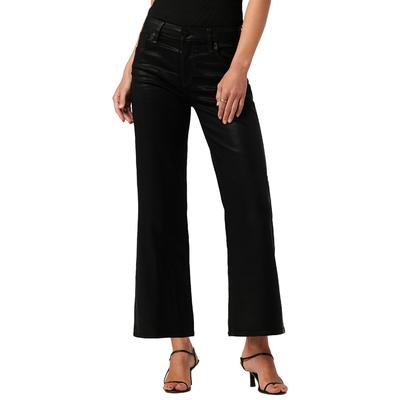 Hudson Jeans Rosie Coated Black Wide Leg Ankle Jean