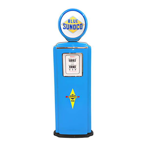 Roadside Relics Blue Sunoco Tokheim 39 Gas Pump Replica Wall Relief