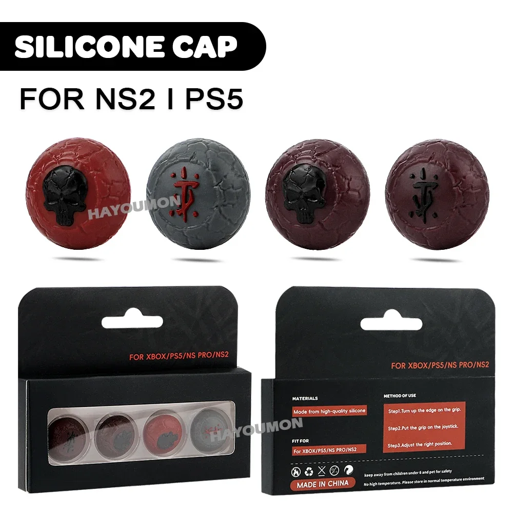 Rutschfeste 4 Teile/satz Silikon Analog Joystick Thumb-Stick Grip Cap für PS4/PS5/Xbox/Xbox Serie S X/Switch Pro Controller Grip Caps Image