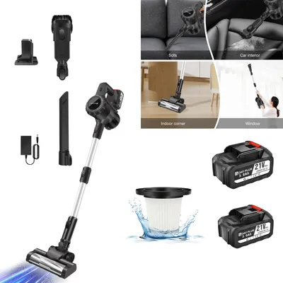 Cordless Vacuum Cleaner, 15KPA Stick Vacuum with 3000mAh Battery, Hand Held Pet Hair Cleaner,for Hardwood Floor Carpet Car