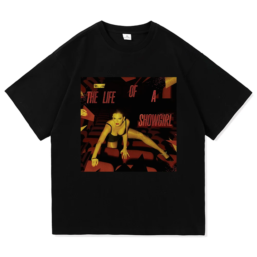 The Life of A Showgirl Album T Shirt 2025 New Fashion Men/women Clothing Vintage Harajuku High Quality Clothes Cotton Tshirts