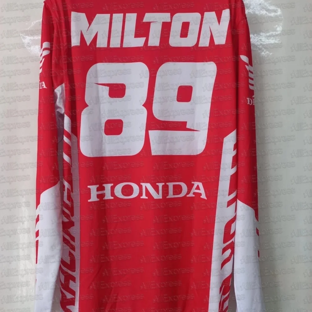 Sommer Anpassen Vintage Motocross Stil Honda Rotes Trikot Größe S-4XL Atmungsaktive Herren Outdoor-Sport Speed Subduing Langarm