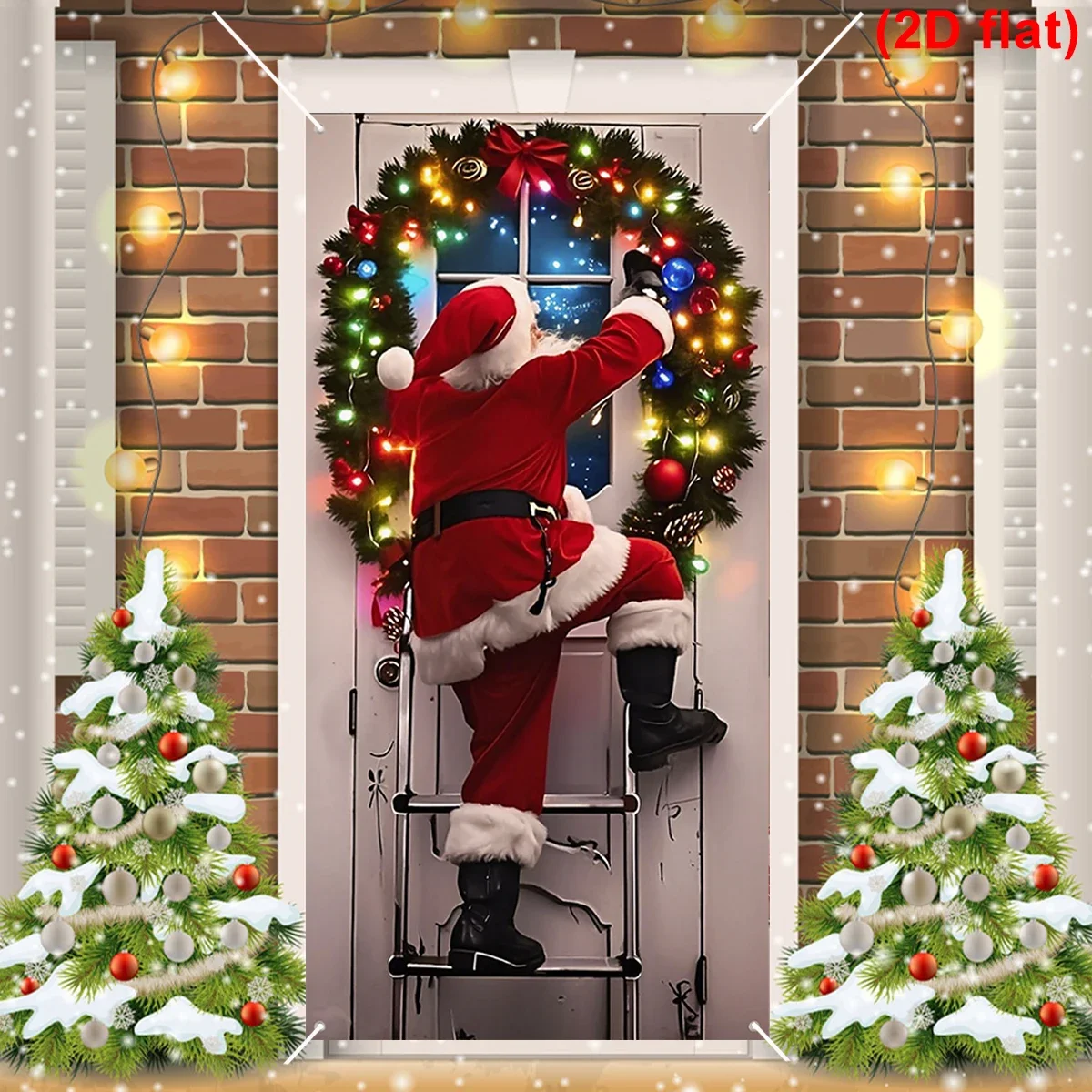 Weihnachten Hängende Flagge Santa Claus Tür Banner Weihnachten Dekoration Für Zuhause 2025, Weihnachten Ornament Navidad Natal Neujahr Geschenk 2026 Image