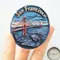 1 pezzo, magnete da frigorifero da viaggio San Francisco, magnete da frigorifero rotondo, magnete da frigorifero paesaggio americano, magnete da frigorifero blu, decorazione domestica in stile