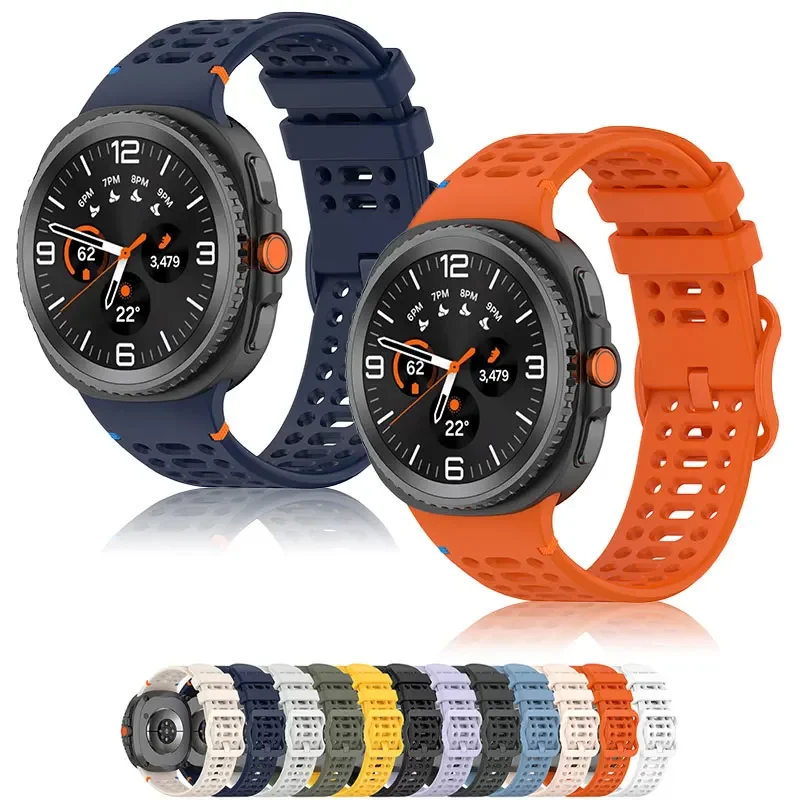 Atmungsaktives Silikonarmband für Samsung Galaxy Watch 8 40 44 mm/8 Classic 46 mm Sportband, verstellbares Armband für Galaxy 8 Classic Image
