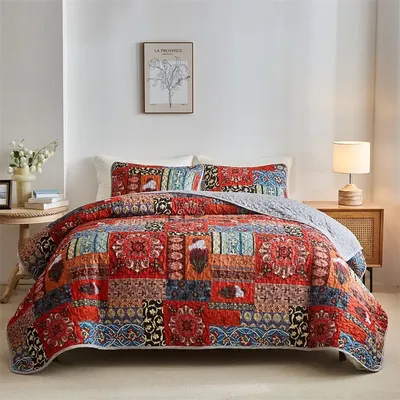 Lightweight Bed Coverlets for All Seasons Soft Bedspreads Queen Quilt Bedding Set with Pillow Shams, Quilt Queen King Coverlet