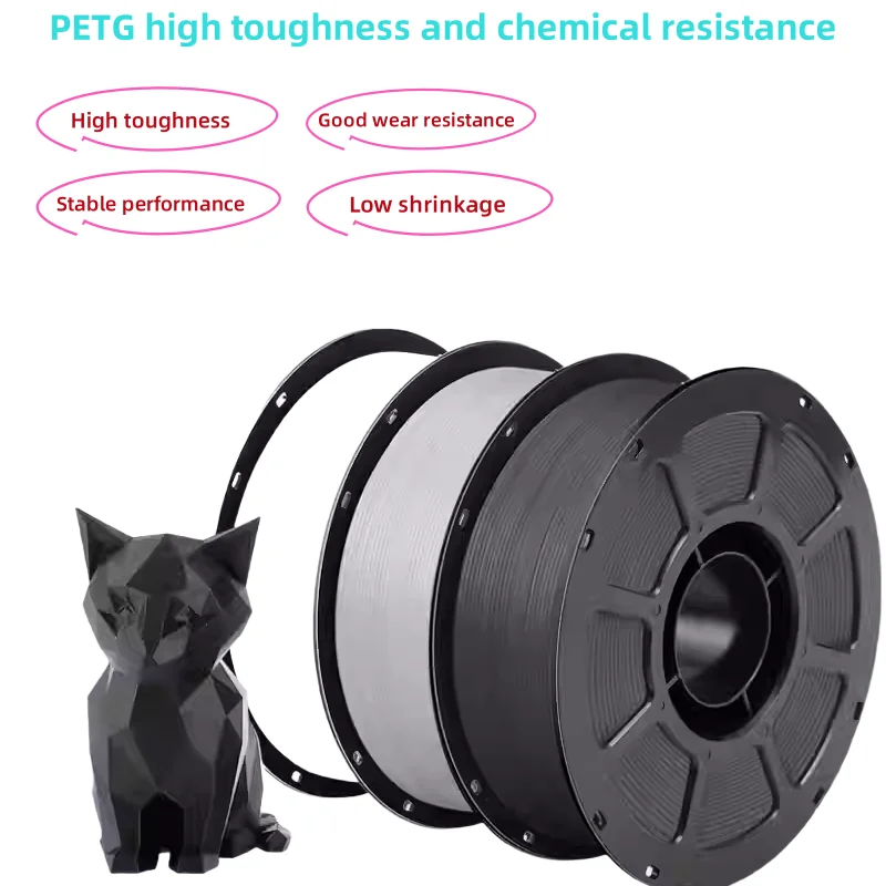 PETG 1,75 mm 1 kg/2,2 lbs 3D-Drucker-Filament, Kunststoff-Filament-Verbrauchsmaterial, PETG-Material für 3D-Drucker, 100 % kein Blasenfilament Image