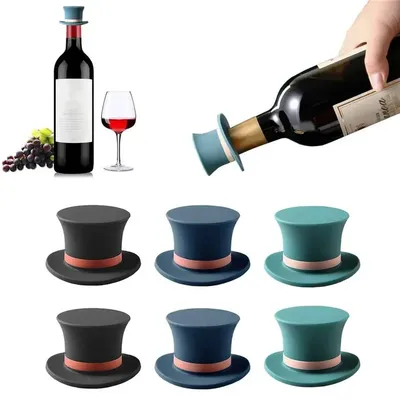 Magic Cap Red Wine Bottle Stopper Cover Leak-proof Silicone Bottle Cap Wine Stopper Seal Cork Bottle Closure Cap Kitchen Tools