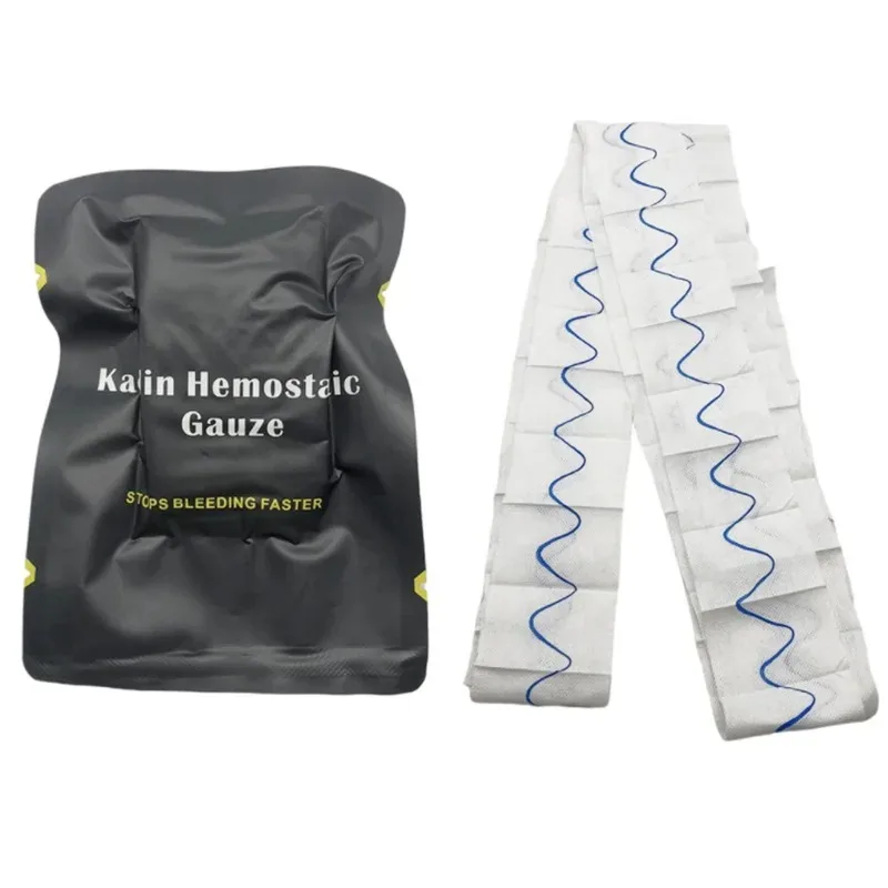 Taktische Erste-Hilfe-Verband Outdoor Camping Kaoline Blutstillende Gaze Vliesstoff Chitosan Mull Blatt Image