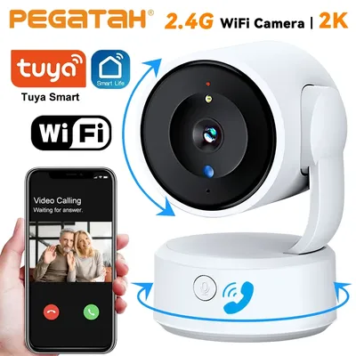 Tuya 5MP One-touch Call Indoor Baby Monitor WiFi 360° PTZ Camera Auto Tracking Color Night Vision IP CCTV Surveillance Cam