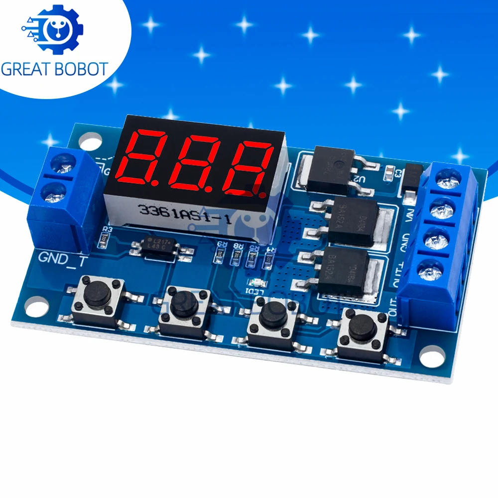 BS Trigger Cycle Timer Delay Switch: 12V & 24V Platine mit Dual MOS Tube Control Module! Image