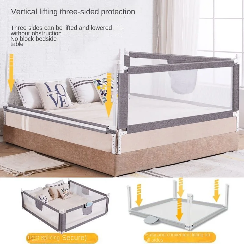 200 cm 1 stücke Bett Zaun Baby Baby Leitplanke Anti-herbst kinder Bett Nacht Anti-herbst Sicherheit Bett Leitplanke universal Bett Schutz Image