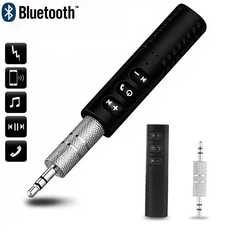Drahtloser Bluetooth-kompatibler Empfänger-Sender-Adapter, 3,5-mm-Klinke, AXU-Sender-Adapter für Auto-Kopfhörer, Empfangen mit Mikrofon Image