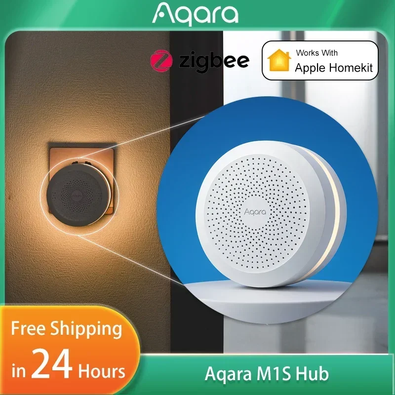 Neuestes Aqara Smart Hub M1S Gateway, drahtloses Zigbee 3.0 Wifi RGB LED Nachtlicht, Smart Home Bridge für Xiaomi Mijia Homekit APP Image