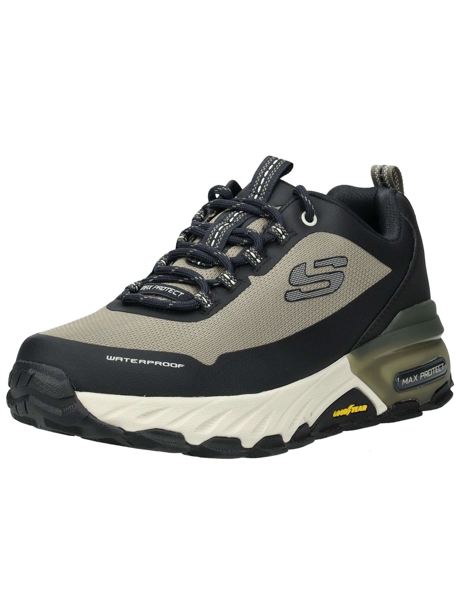 Sneaker SKECHERS "Skechers Sneaker Lederimitat", Herren, Gr. 43, grün (olive), Lederimitat, Schuhe