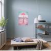 Leinwandbild KOMAR "Vintage Travel Japan - Größe 40 x 60 cm", bunt (farbe bild(er): rosa, türkis), B:40cm, Papier, Holz, Bilder, Keilrahmenbild mi Echtholzrahmen