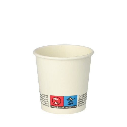 Starpak 50 Trinkbecher, Pappe "To Go" 0,1 l Ø 6 cm · 6 cm weiss (89674, 50 Stück) Image