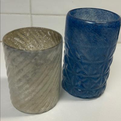 Anthropologie Accents | Anthropologie Set Of 2 Hurricane Candle Holders Nwt | Color: Silver | Size: 5” And 4”