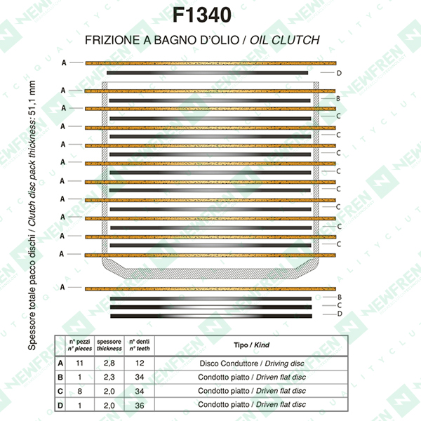 Newfren Universal 425F1340A Image