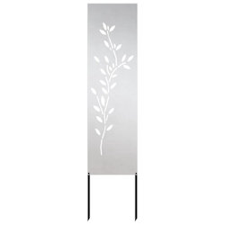 vidaXL Garten dekoratives Panel Sonstiges Silber 32 x 140 cm Edelstahl Image