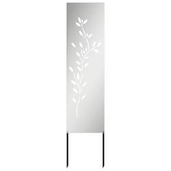vidaXL Garten dekoratives Panel Silber 32 x 140 cm Verzinkter Stahl Image