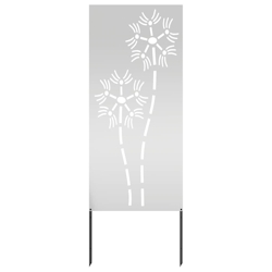 vidaXL Garten dekoratives Panel Silber 50 x 140 cm Verzinkter Stahl Image