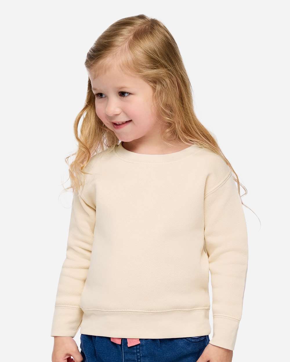 Rabbit Skins 3317 Toddler Crew Fleece Sweatshirt in Natural size 7 LA3317 - Rabbit Skins