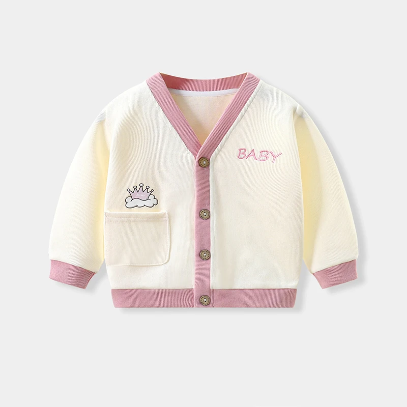 Pull cardigan ours dessin animé pour bébé, vêtements pour enfants en bas âge, veste pour enfants, manteau chaud, manches longues, automne, hiver, 3-24M