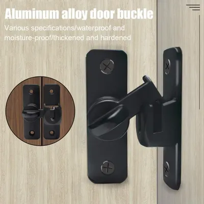 Flip Latch 90 Degree Flip Latch Lock Door Reinforcement Lock Latch Swing Bar Lock for Home Security Front Door Locks