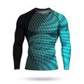 Per uomo T-shirt da corsa Maglia atletica Maglietta da Palestra Maglietta Fitness Camicia da allenamento Manica Lunga Maglietta Geometrico UPF 50 Resistente ai Raggi UV Morbido Traspirante Mountain