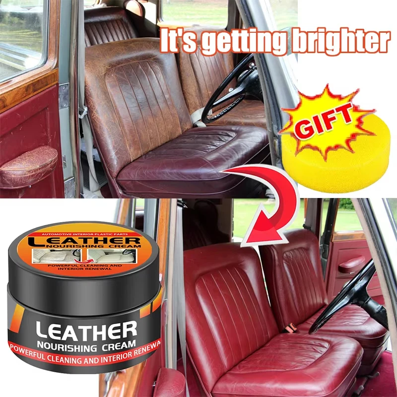 Car Leather Seat Maintenance Care Oil Multifunctional Cream Accessories Polishing Stain Removal Refurbished Sofa Cleaning
