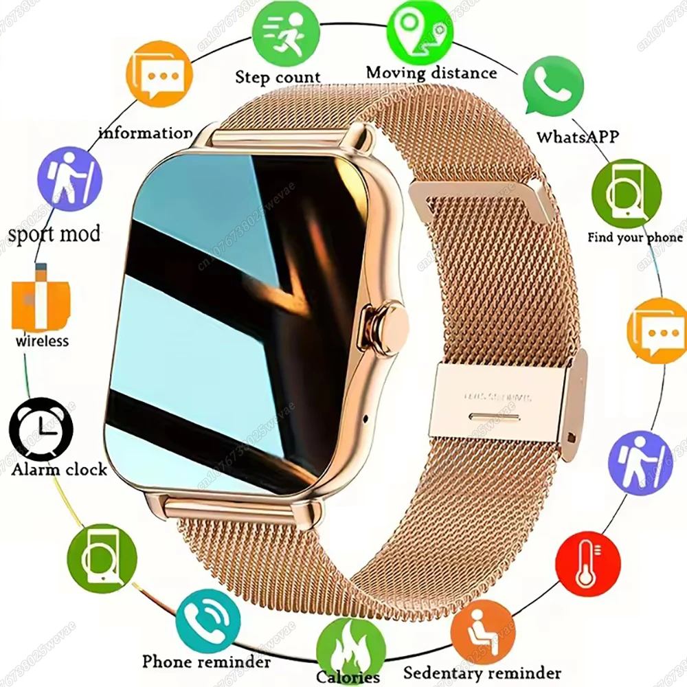 Neue Smart Uhr Männer Frauen Wasserdichte SmartWatch Gesichter Bluetooth Anruf Gesundheit Monitor Sport Fitness Uhren Für Android iOS 2025 Image