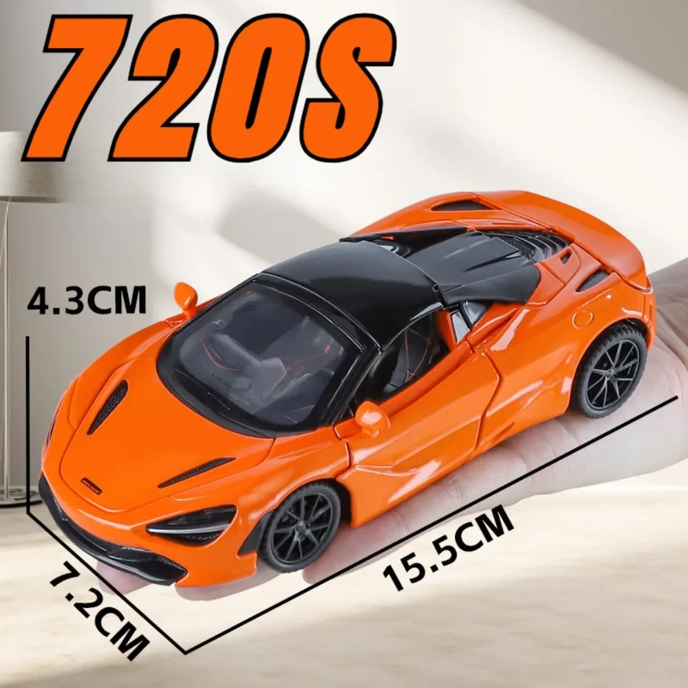 Maßstab 1:32 720S Senna Sportwagen Modell Spielzeug Musik Lichtlegierung Druckguss Gummireifen Miniaturfahrzeuge Sammlung Hobby Geschenke