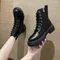 Ladies Shoes 2024 High Quality Side Zipper Women's Boots Fashion Front Lace-up Modern Boots Women Winter Boots Size 35-42