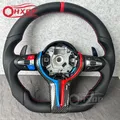 Telaio volante in fibra di carbonio modificato personalizzato rosso e blu adatto per la personalizzazione della pelle BMW serie 3/5