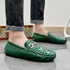 Mode Leder Loafer Männer Schlangenleder Luxus Mann Schuhe Große Größe 48, Komfort Mokassins Für Männer Slip-on Casual männer Flache Schuhe