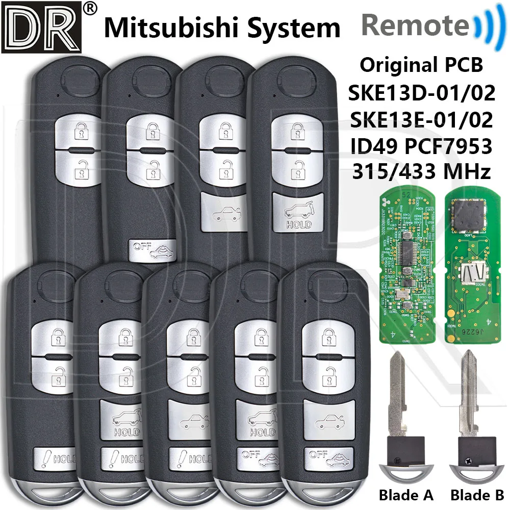 Great ID49 Chip SKE13D-01/02 315/SKE13E-01/02 433MHz Original PCB Car Remote Key For Mazda 2 CX- 3 CX-5 MX-5 6 CX-9 AXELA Atenza