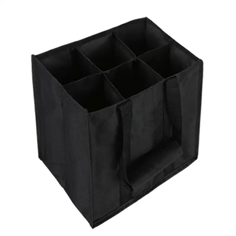 Wine Totes And Carriers Reusable Wine Carrier Bag For Travel Secure Wine Carrying Bag For Travel Wine Bags Sturdy For 6-Bottle