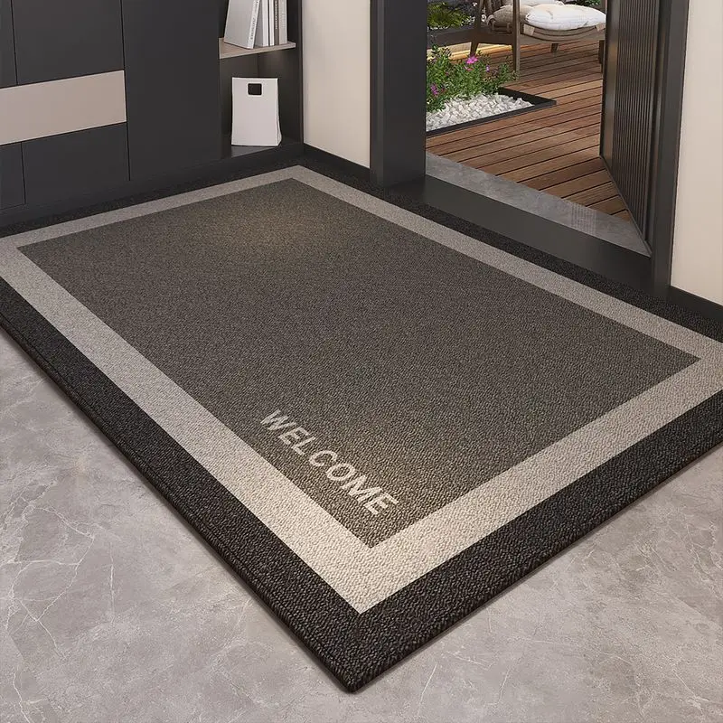 VIKAMA Loop Pile Carpet Dirt Resistant Non-Slip Mat Porch Shoe Change Area Door Rug Household Absorbent Foot Mat Home Decoration