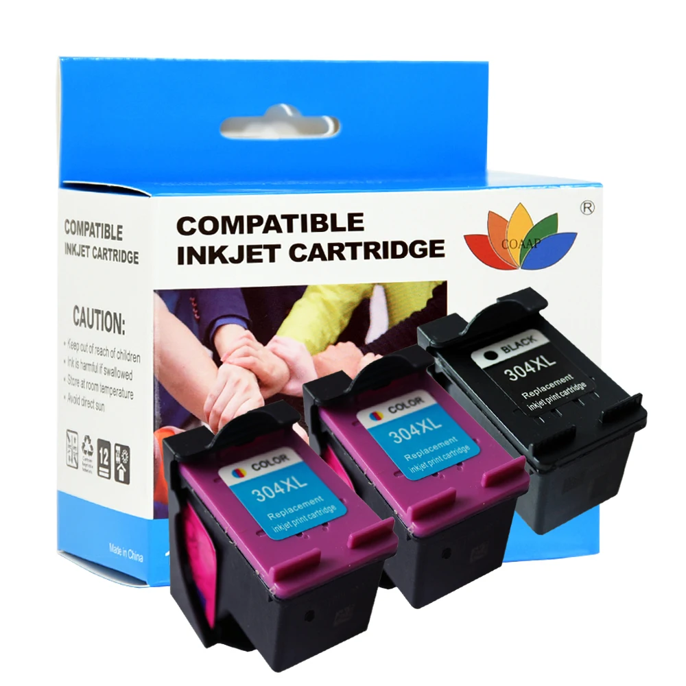 COAAP Wiederaufbereitete 304 XL Tintenpatronen für HP 304 ENVY 5020 5030 5032 5034 & DeskJet 2620 2630 3762 3760 3750 3730 3764 3733 Image