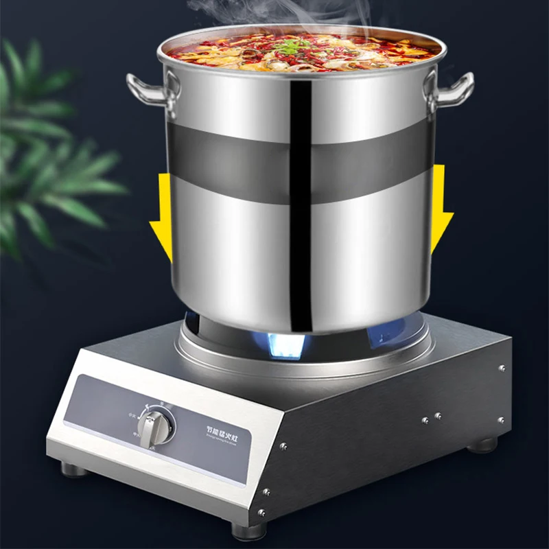 40 kW Flüssiggaskocher Furious Fire Herd Einzelherd Rührbratender Hochdruckherd Edelstahl Desktop-Gasherd Image