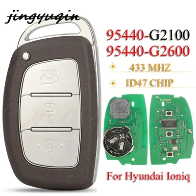jingyuqin 95440-G2100 95440-G2600 3Buttons Smart Remote Car Key Fob 433MHZ ID47 Chip For Hyundai Ioniq 2016-2019